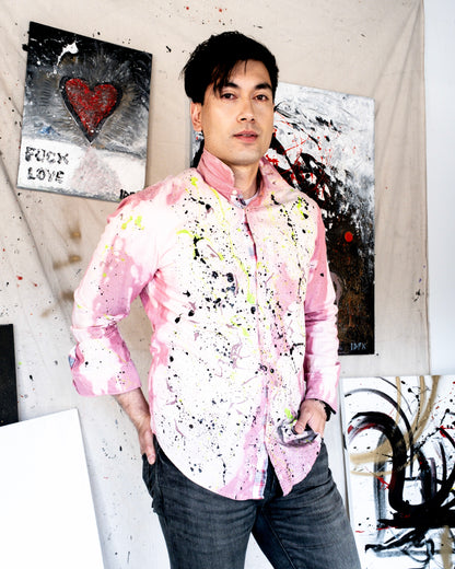 Neon-O-Pink Striped Shirt