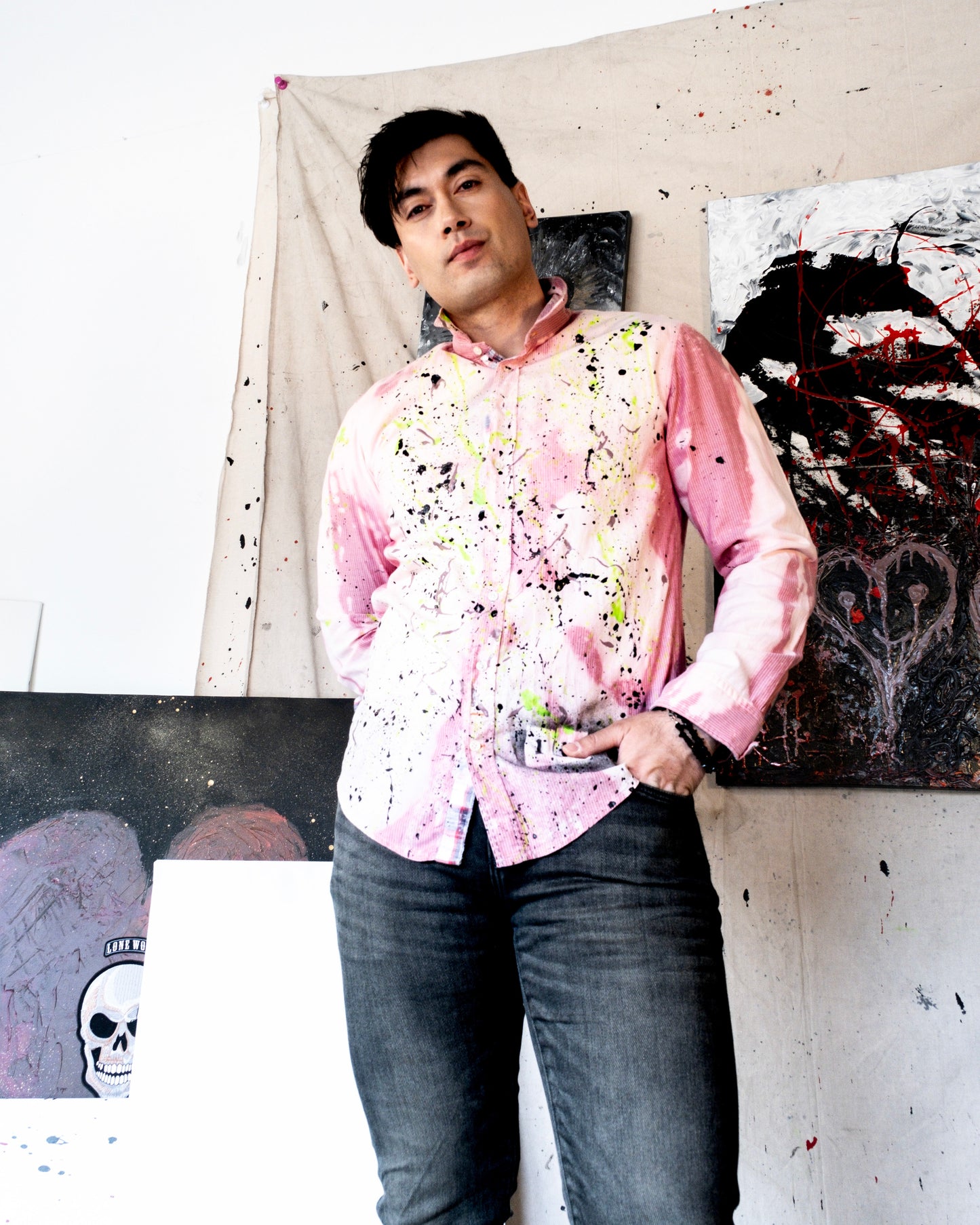 Neon-O-Pink Striped Shirt