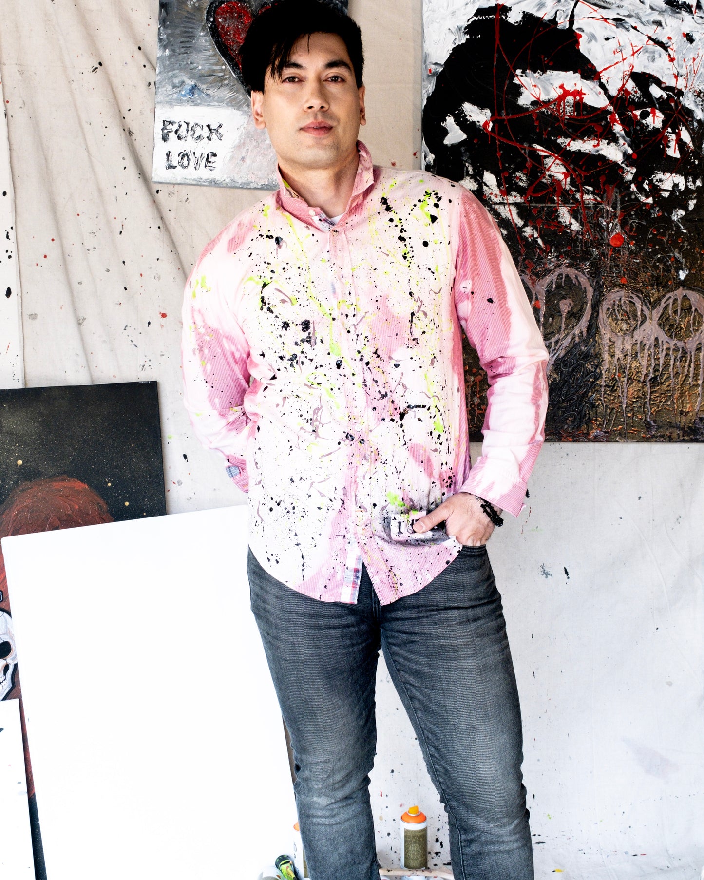 Neon-O-Pink Striped Shirt