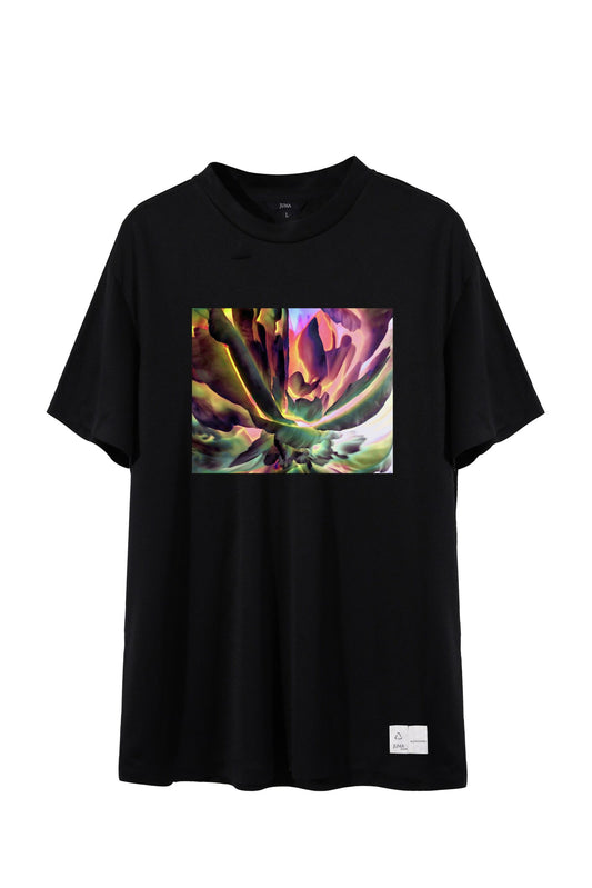 ACID4YUPPIES X JUMA ELECTRIC PEONY T-Shirt Black