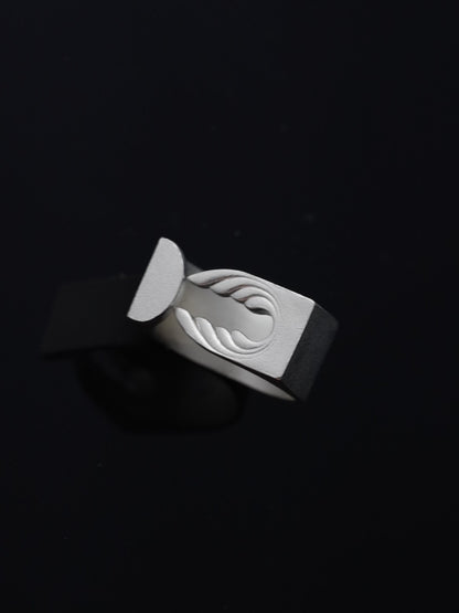 Silver Geometric Blossom