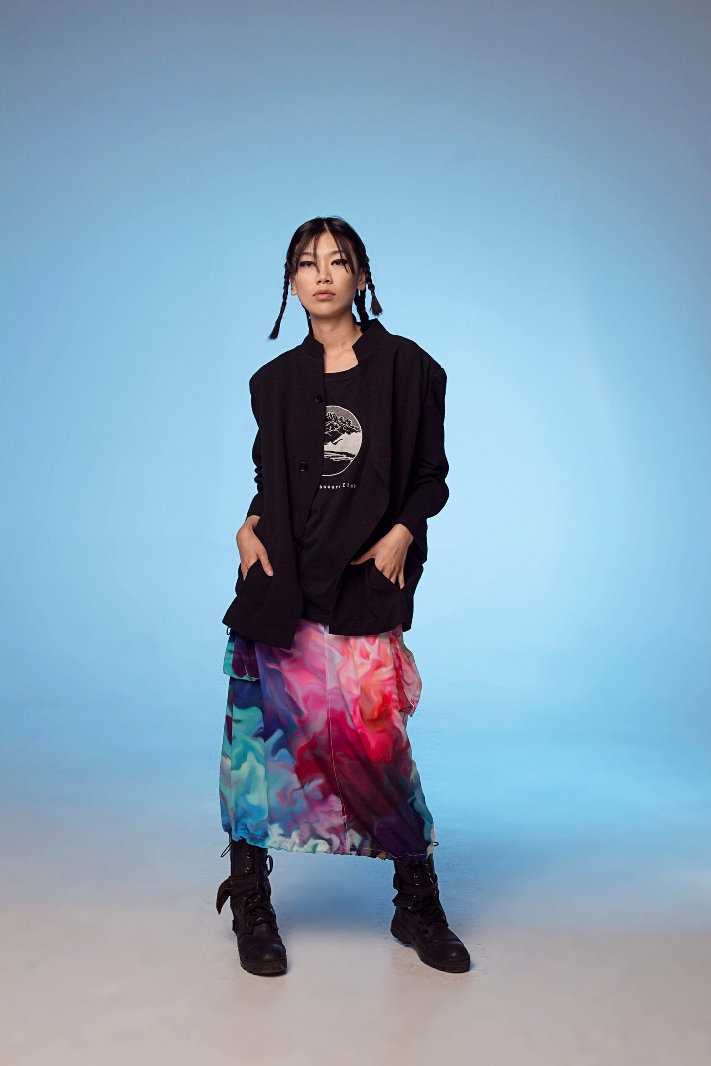 ACID4YUPPIES X JUMA SHAKTI Printed Cargo Skirt