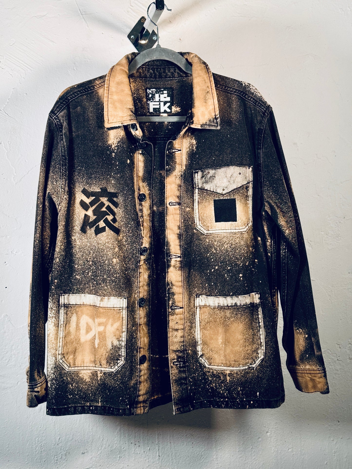 Damn Lucky! Mandarin Bleached Yellow Truckers Jacket