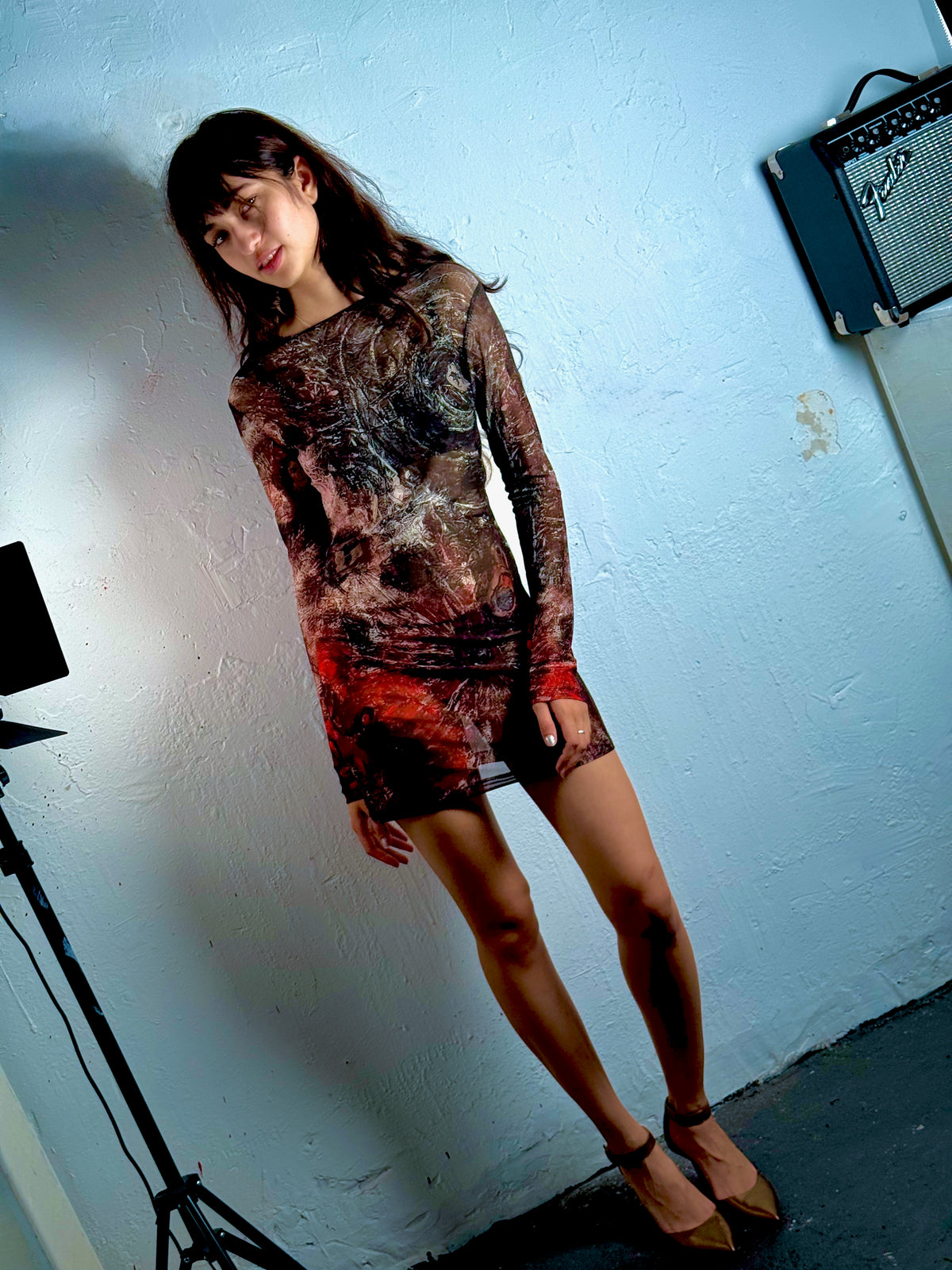 IDFK Transparency Mesh Mini-Dress - Blessed