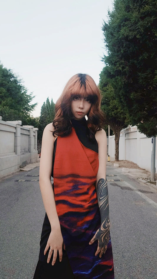 JUMA x SashaQ - Short Wrap Halter Dress