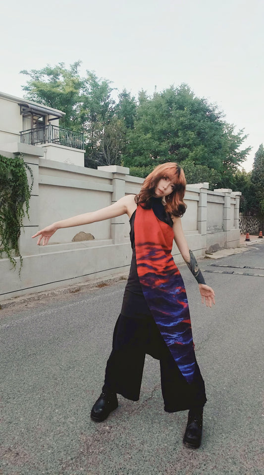 JUMA x SashaQ - Short Wrap Halter Dress