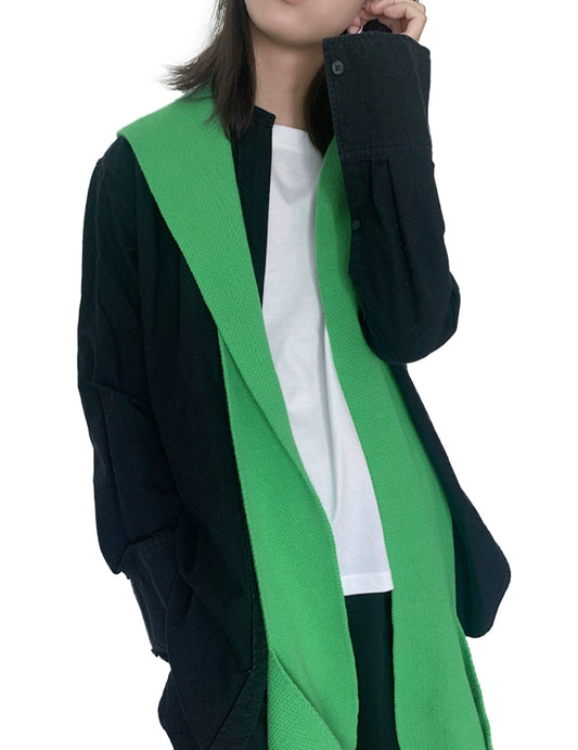 Green Knitted Scarf and Hat Combo