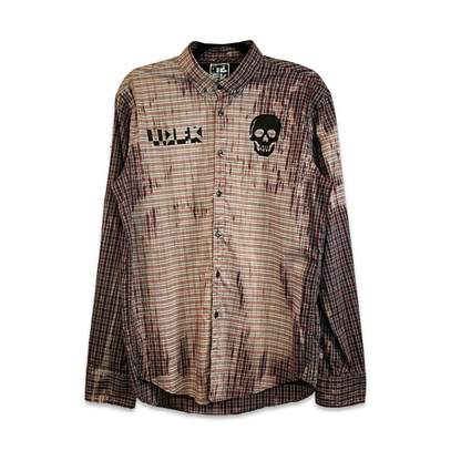 Black Skull Checkered Shirt