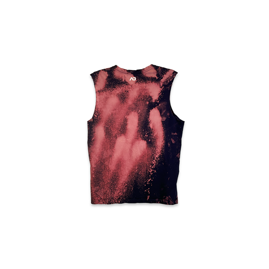 Pink & Blue Bleached Sleeveless Top