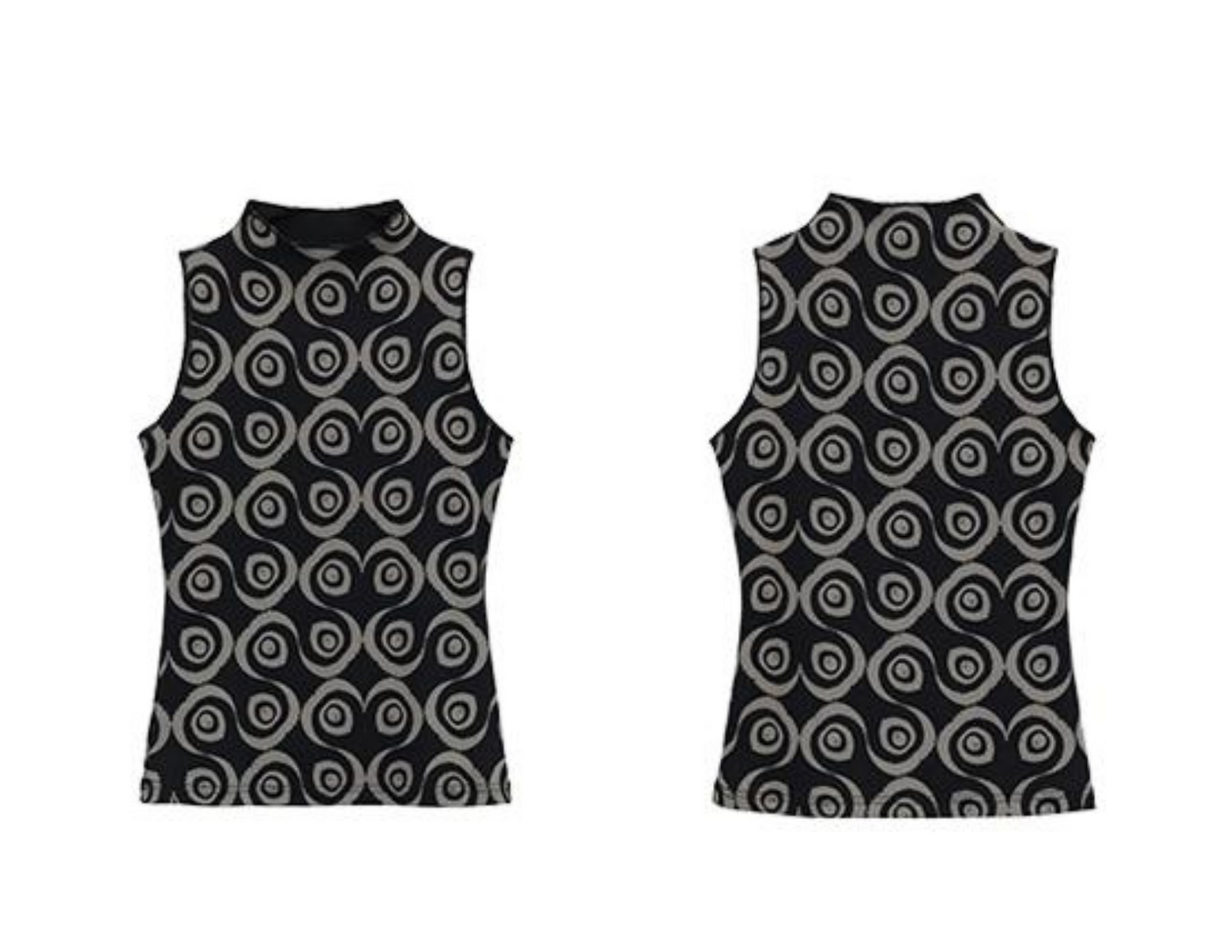FUZZYKON Totem Print Vintage Vest
