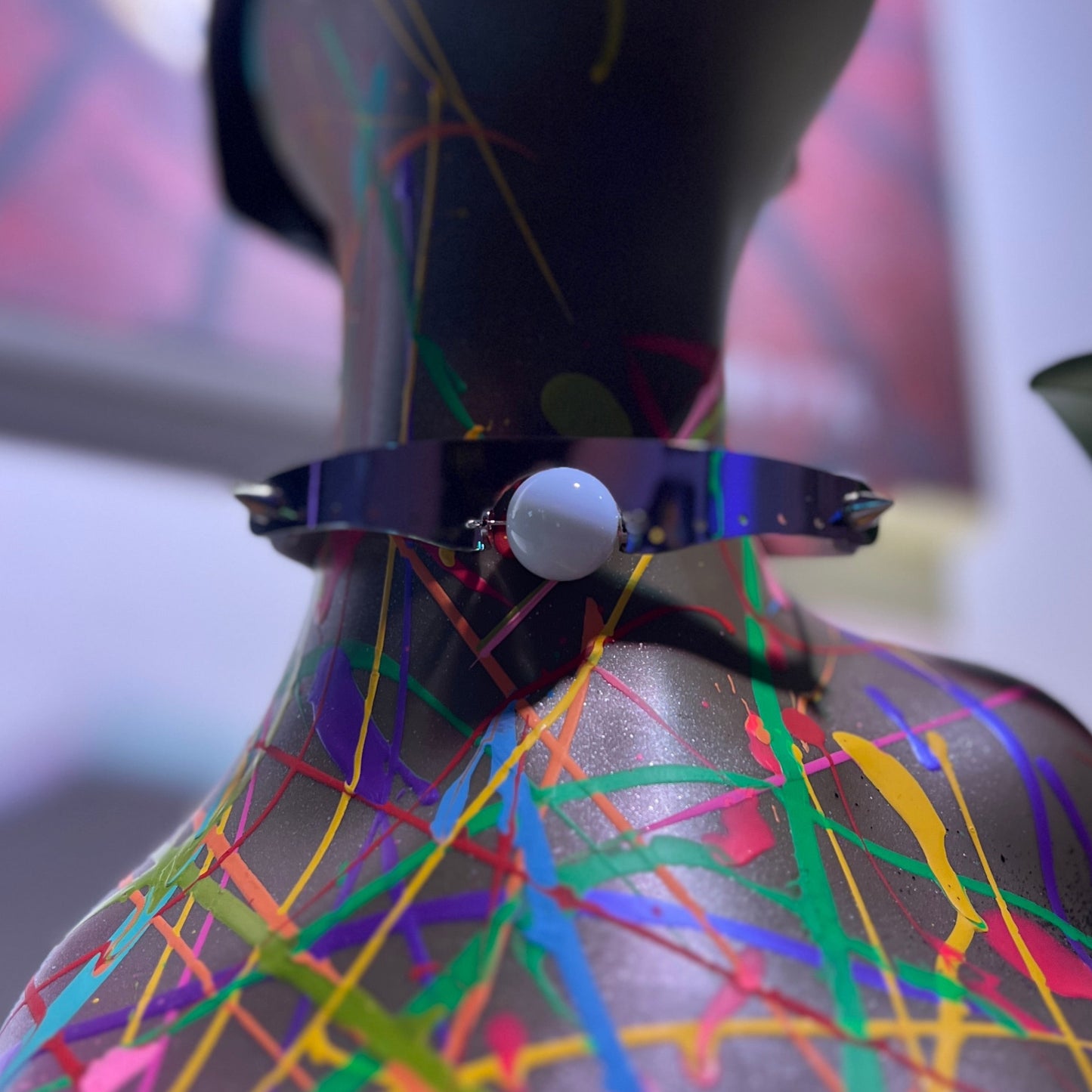 Punk Rivet Metal Choker