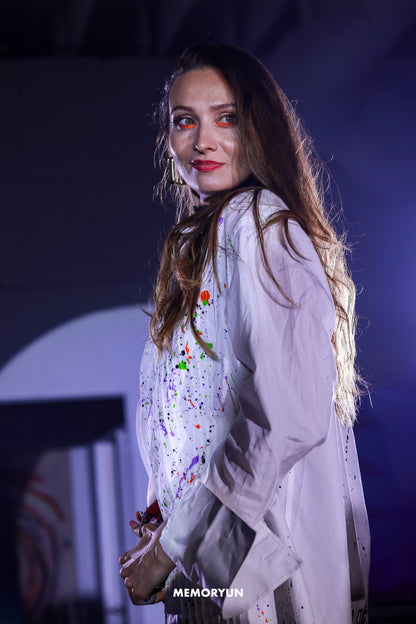 Neon Splatter Tux Shirt