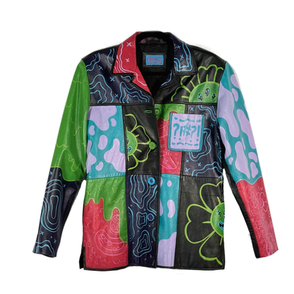 Space Cadet Hand Painted 'Arcade' Leather Jacket