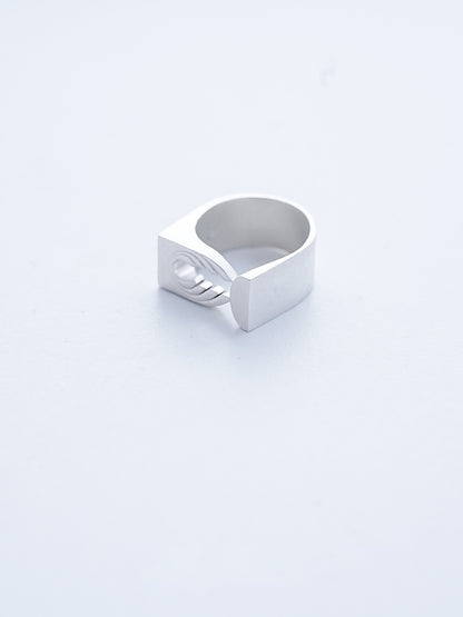 Silver Geometric Blossom