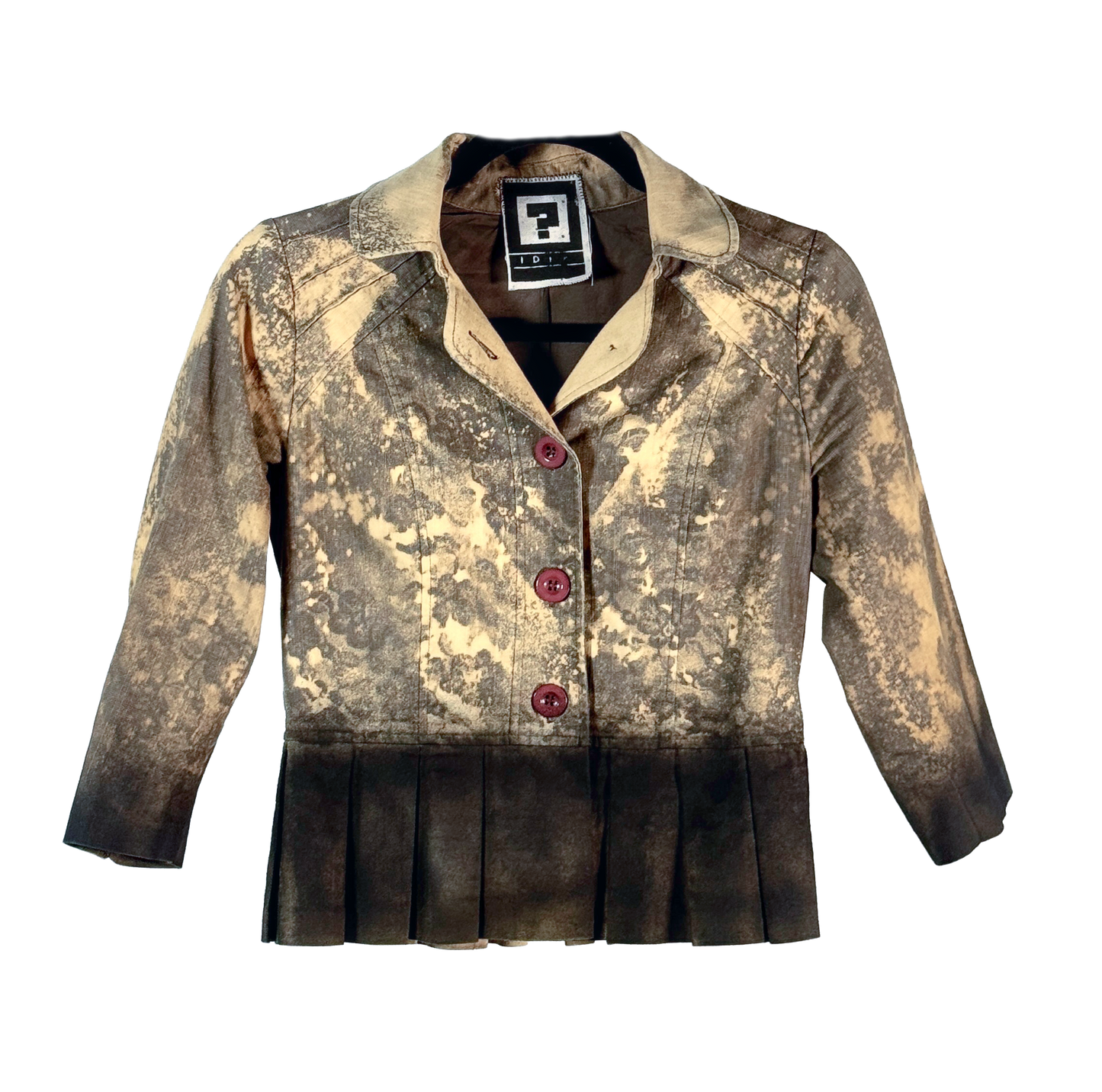 Hey Kitty Bleach Washed and Painted  Blazer