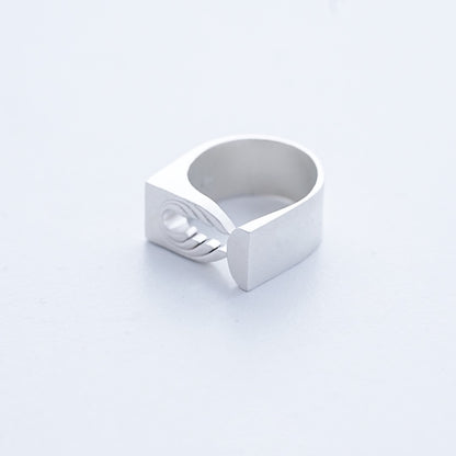 Silver Geometric Blossom