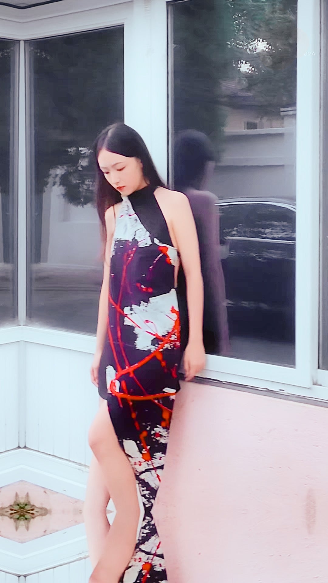 IDFK x JUMA - love u forever Short Wrap Halter Dress (Light)