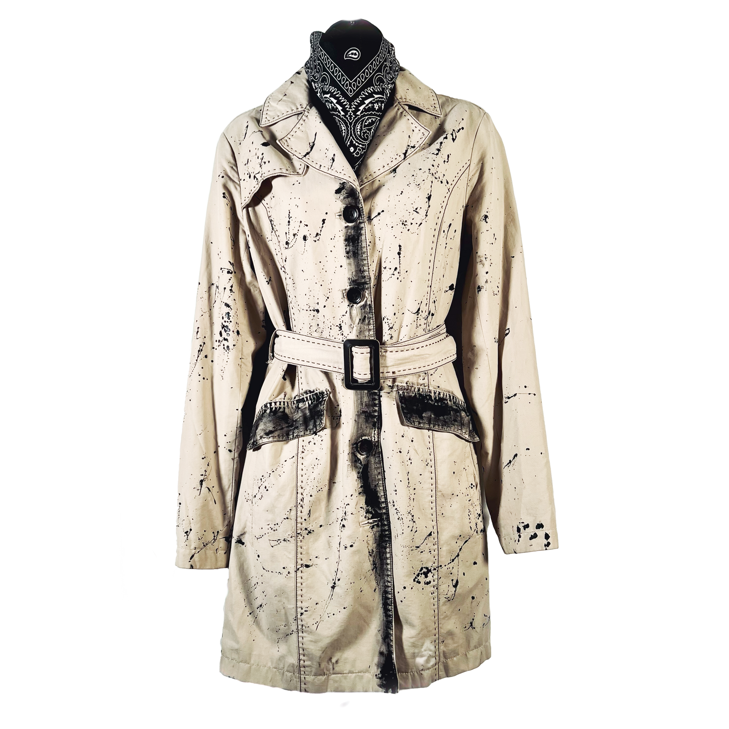 Splatter Trench Coat